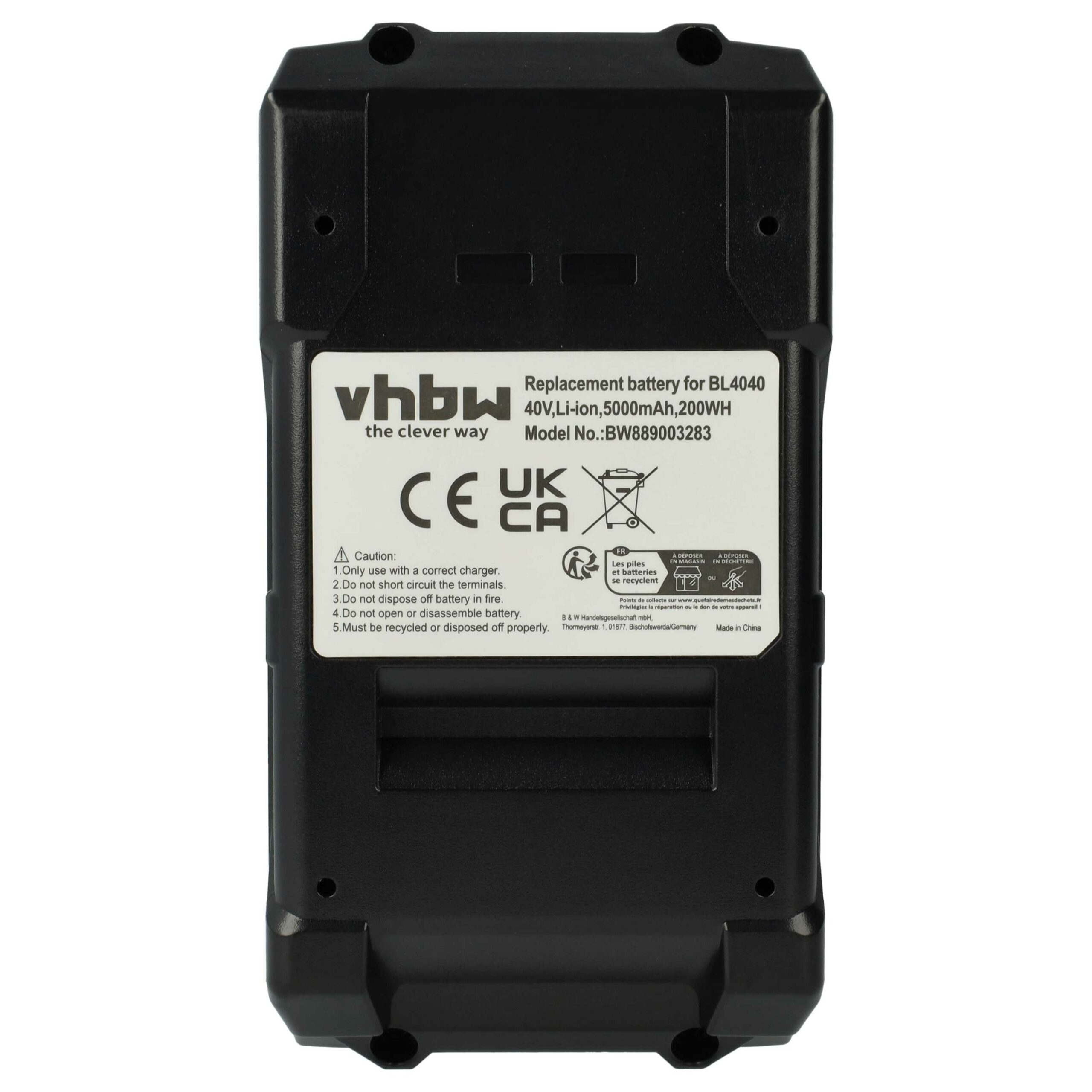 2x Bateria vhbw 5000 mAh 40V Li-Ion para Makita 191L29-0, BL4020, BL4025, BL4040 - Image 3