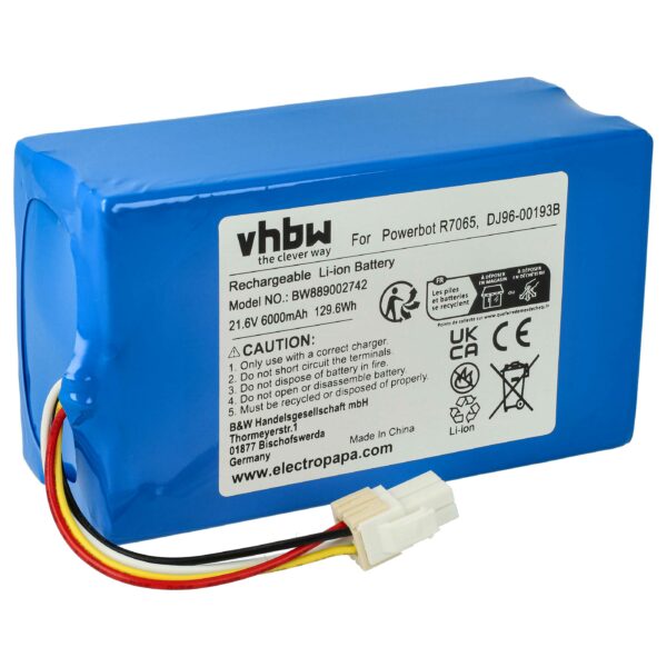 Bateria vhbw 6000mAh 21.6V Li-Ion para Samsung DJ96-00193B