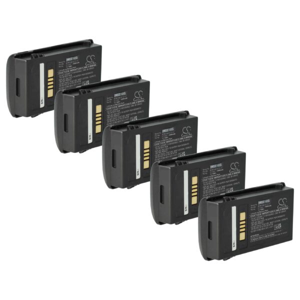 Bateria vhbw para Motorola Barcode Scanner POS - 5 unidades, 4800 mAh, 3.7 V