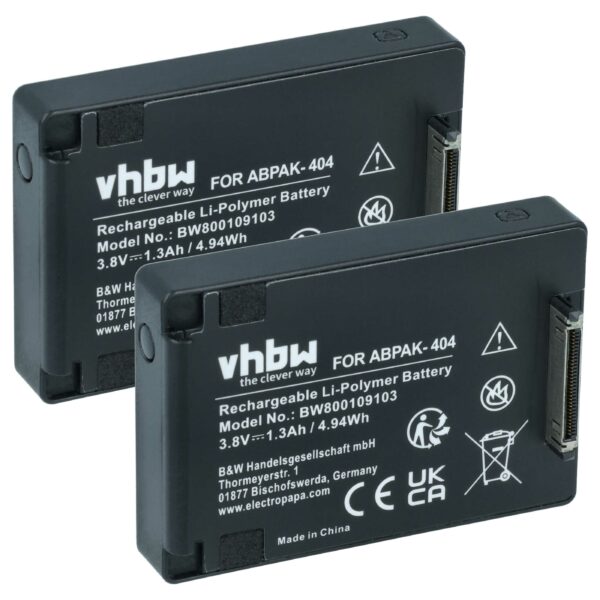 Bateria vhbw para GoPro Hero 3+ / 4 (1240 mAh, 3.8 V, 2x)