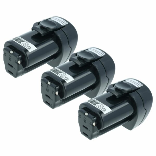 Pack com 3 Baterias vhbw 10,8 V Li-Ion 1500 mAh para Metabo 6.254.39, 6.254.38, 6.254.36
