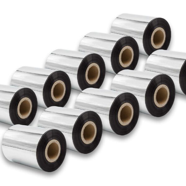 10x Fitas de Transferência Térmica vhbw para Godex, Printronix, TSC - 80 mm x 300 m, Wax-Plus