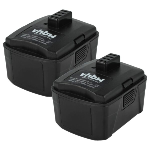 2x Bateria vhbw para Ryobi BPL-1220, 130503001, CB120L, 130503005 - 12 V, 3000 mAh, Li-Ion