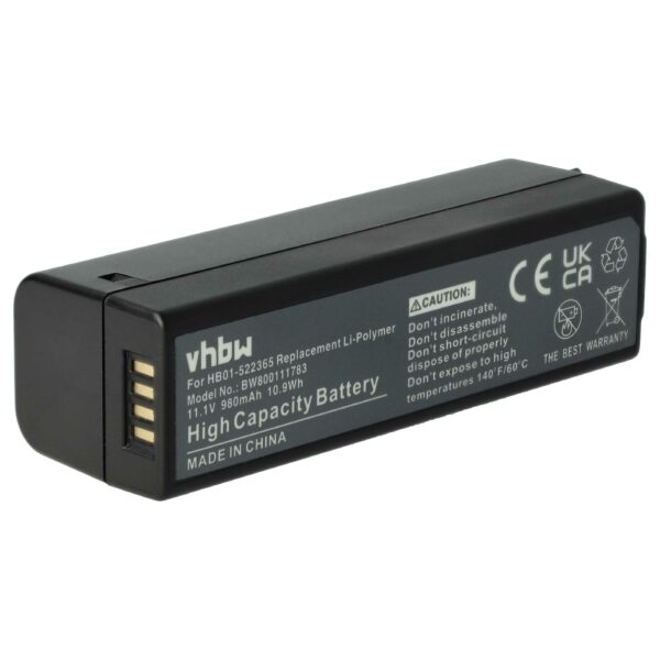 Bateria vhbw 980mAh 11.1V Li-polymer compatível com DJI HB01, HB01-522365