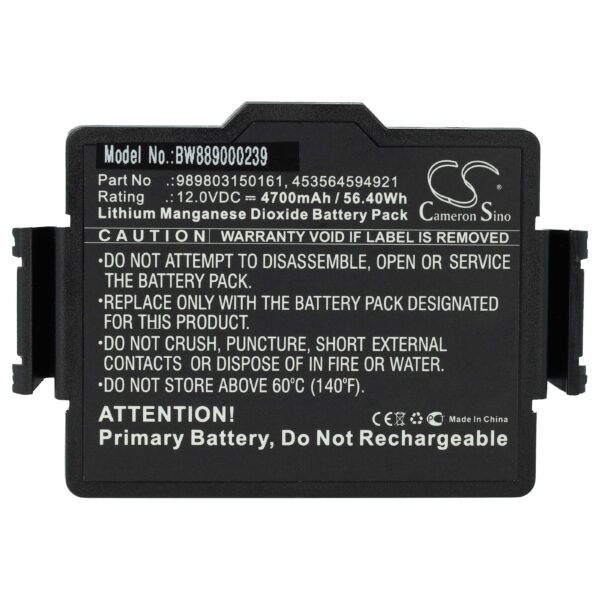 Bateria para Equipamento Médico Philips 453564288031, 453564594921, 989803150161 - 4700 mAh 12 V Li-MnO2 vhbw