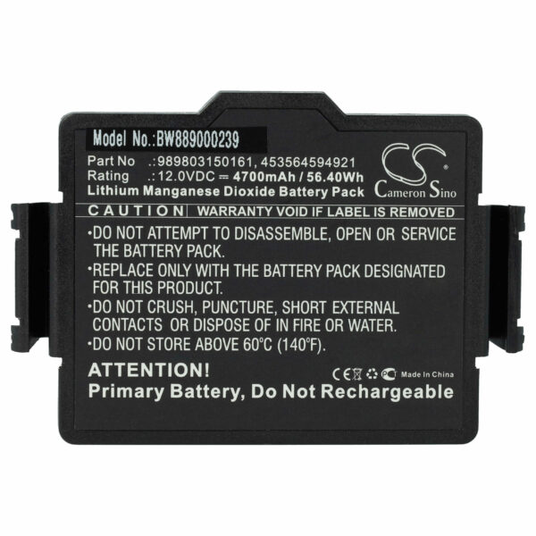 Bateria para Equipamento Médico Philips 453564288031, 453564594921, 989803150161 - 4700 mAh 12 V Li-MnO2 vhbw
