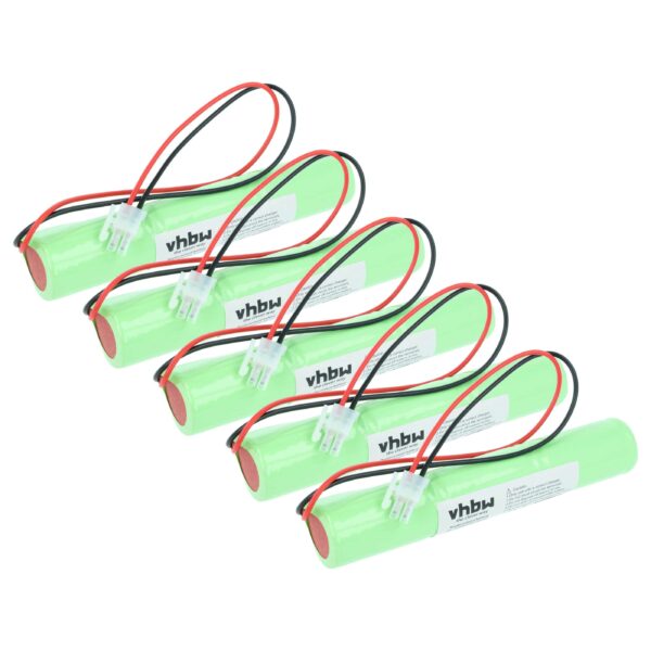 Bateria de Emergência vhbw 5x para BAES 329055240 - 2500 mAh 3.6 V NiCd