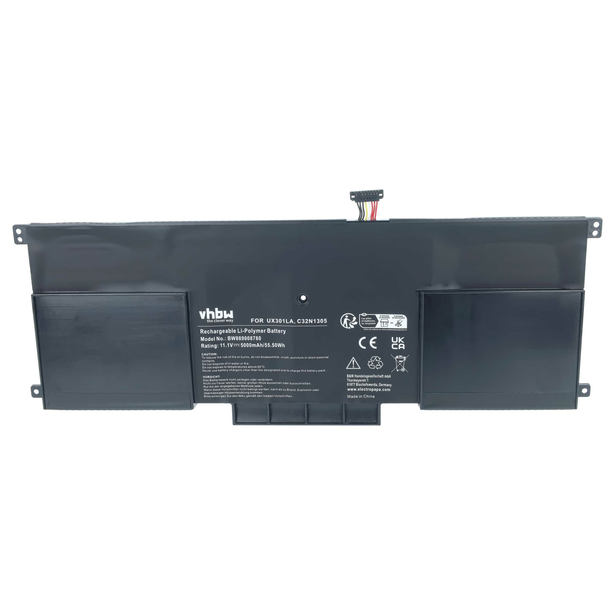 Bateria vhbw para ASUS ZenBook UX301 - Li-Polymer 11.1V 5000mAh - Image 3