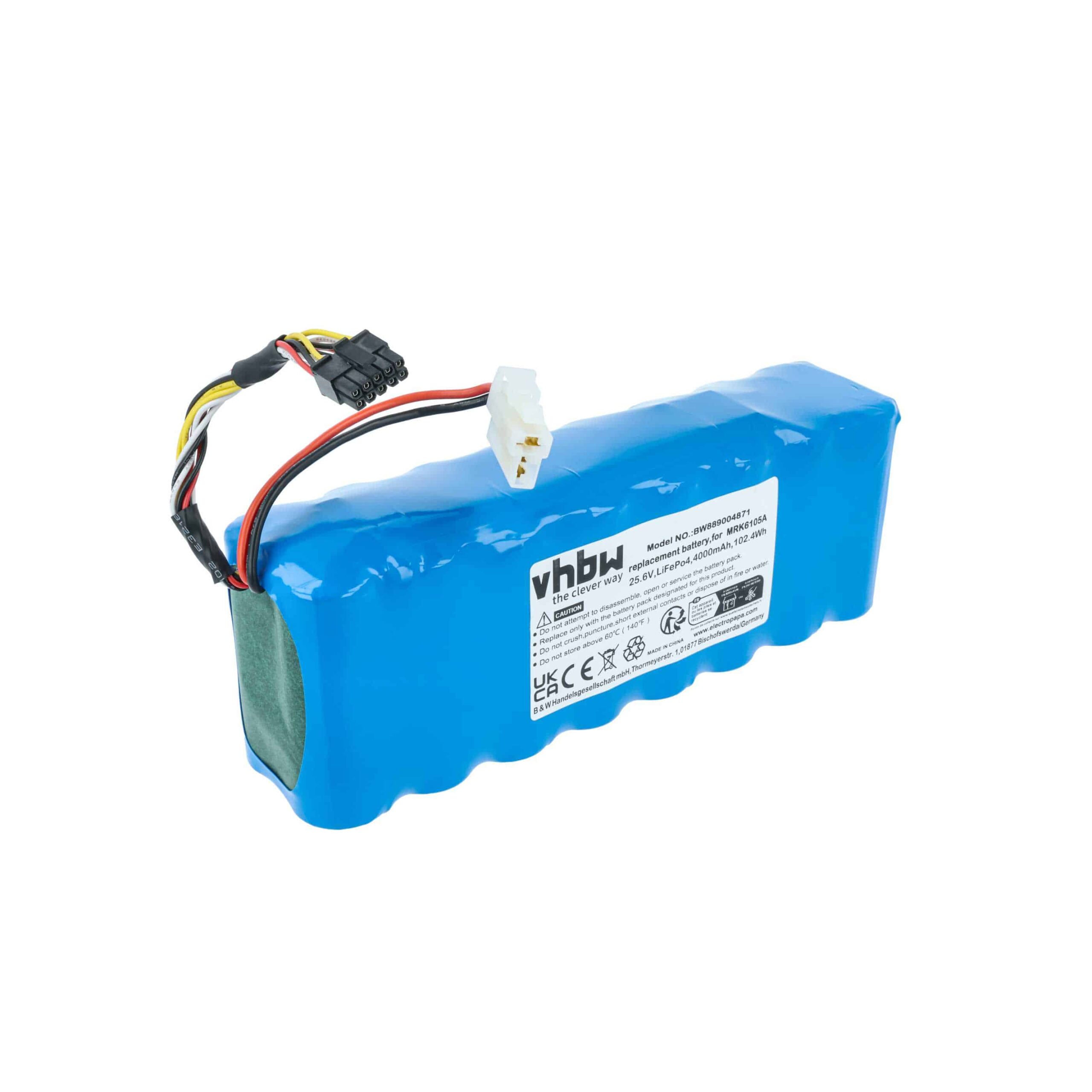 Bateria vhbw LiFePO4 para Robô Corta-Relva Wolf Garten / Robomow / Cub Cadet 4000 mAh 25.6 V