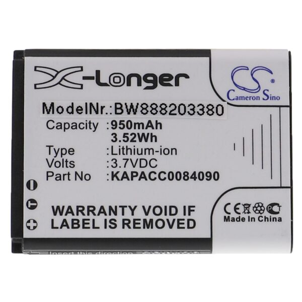Bateria vhbw para scanner Kap Else ESKAPAD — 950 mAh 3.7 V Li-Ion