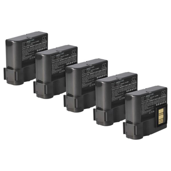 Pack 5x Bateria vhbw para Impressoras Zebra BTRY-MPP-68MA1-01 - 5200 mAh 7.4 V Li-Ion