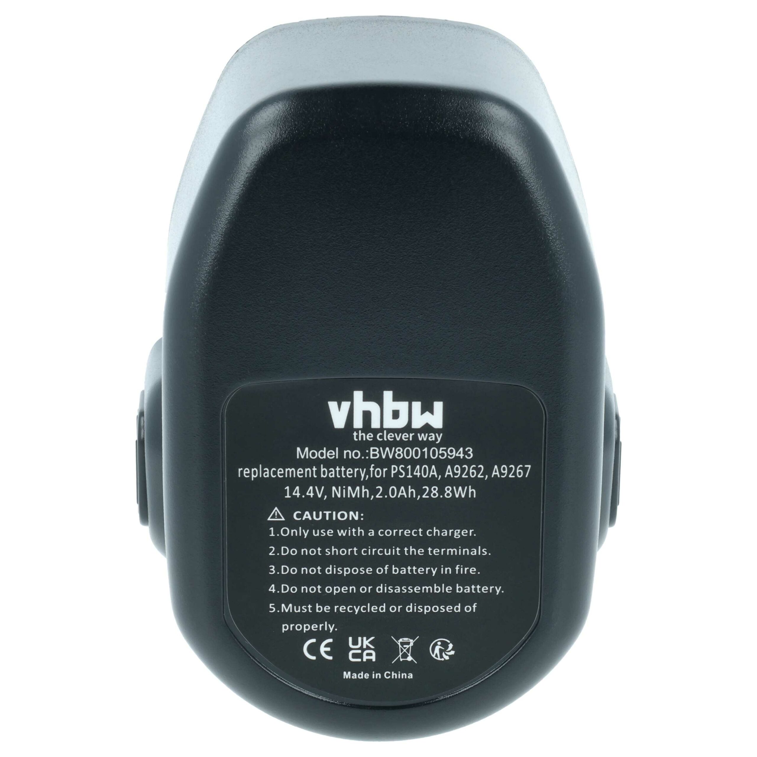 Bateria vhbw 14.4V 2000mAh NiMH para Black & Decker A9262 - Image 3