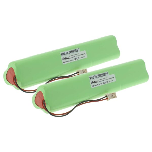 Bateria vhbw 2x para Persiana Rolante Velux 946930, 946933 - 2500 mAh 10.8 V NiMH + Cabo