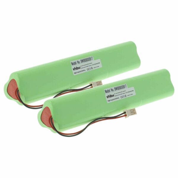 Bateria vhbw 2x para Persiana Rolante Velux 946930, 946933 - 2500 mAh 10.8 V NiMH + Cabo