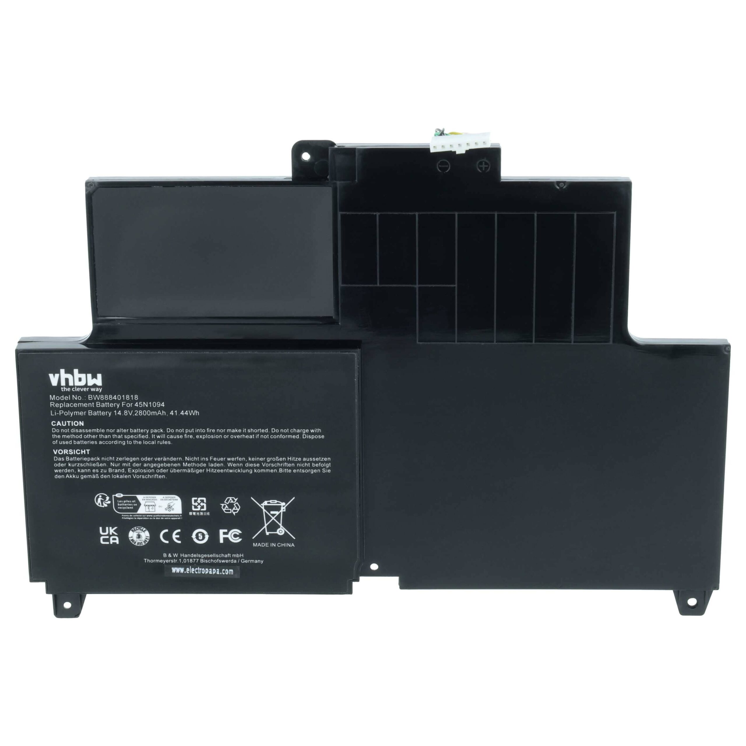 Bateria vhbw para Lenovo 45N1095, 45N1094, 45N1093, 45N1092 - 2800 mAh 14.8 V Li-polymer - Image 3