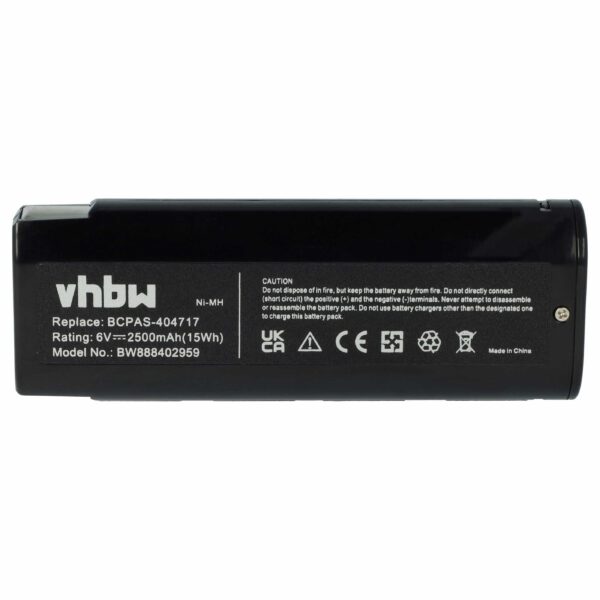 Bateria vhbw para ferramenta elétrica Paslode 900421 900400 - 2500 mAh, 6 V, NiMH