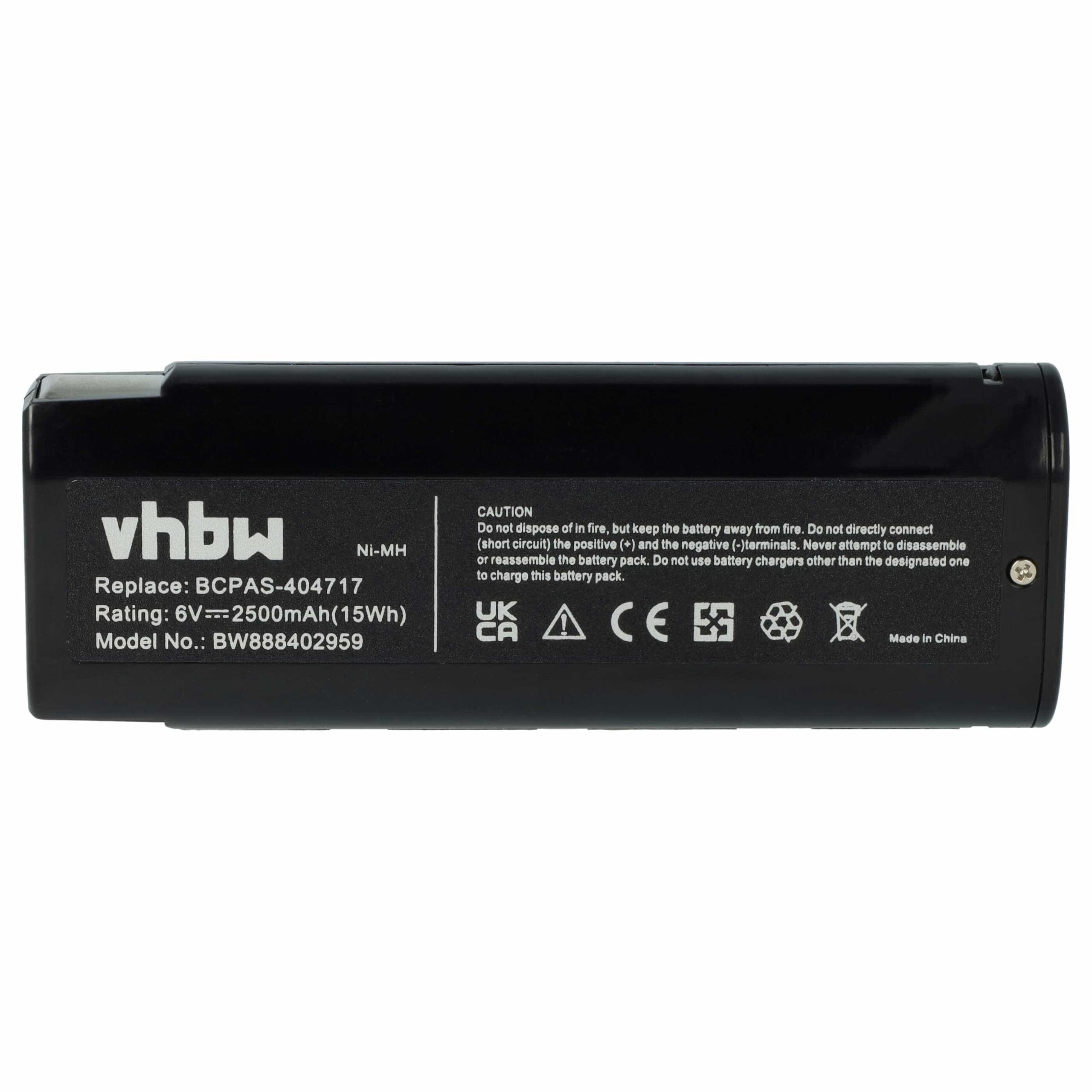 Bateria vhbw para ferramenta elétrica Paslode 900421 900400 - 2500 mAh, 6 V, NiMH