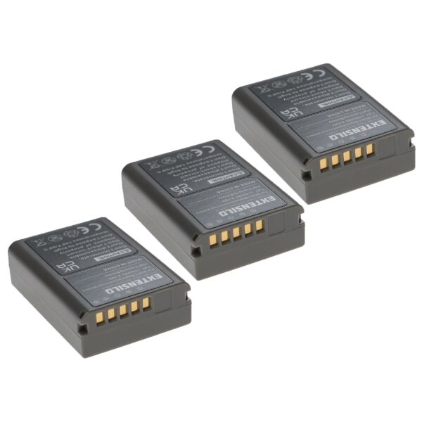3x Bateria Extensilo para Olympus PS-BLN1 - 1140mAh, 7.6V