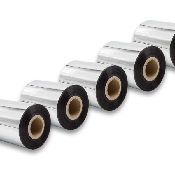 5x Fita Térmica para Impressoras Godex, Printronix, TSC, Valentin e outras - 80 mm x 300 m, Wax-Plus