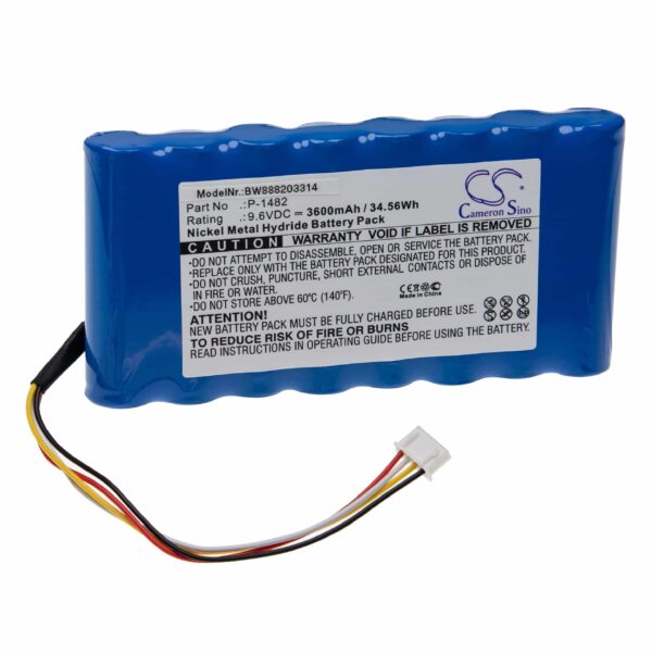 Bateria vhbw compatível com Chauvin Arnoux 91504301 - 3600 mAh 9.6 V NiMH