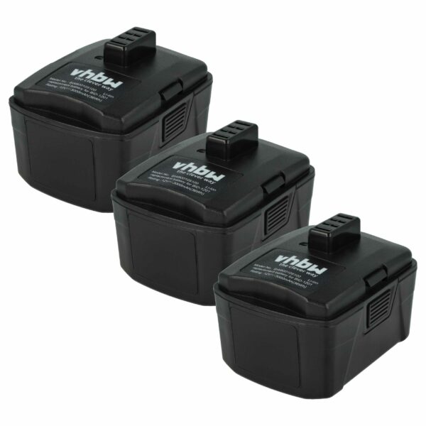 3 Baterias vhbw compatíveis com Ryobi BPL-1220, 130503001, CB120L, 130503005 - 3000 mAh, 12 V, Li-Ion