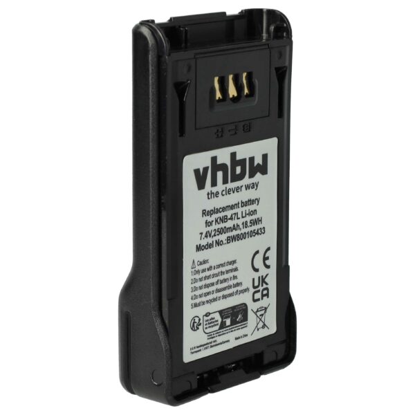 Bateria para Rádio Kenwood KNB-47L, KNB-50NC, KNB-48L, KNB-48, KNB-47 - 2500 mAh 7.4 V Li-Ion