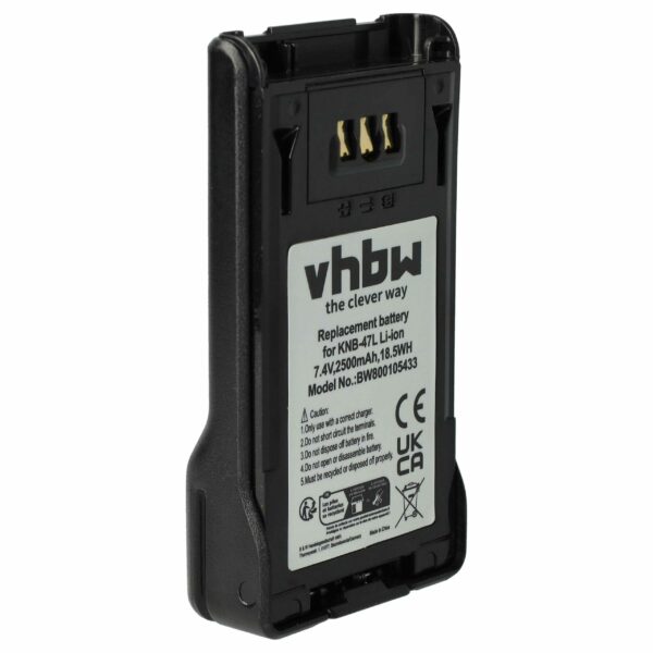 Bateria para Rádio Kenwood KNB-47L, KNB-50NC, KNB-48L, KNB-48, KNB-47 - 2500 mAh 7.4 V Li-Ion
