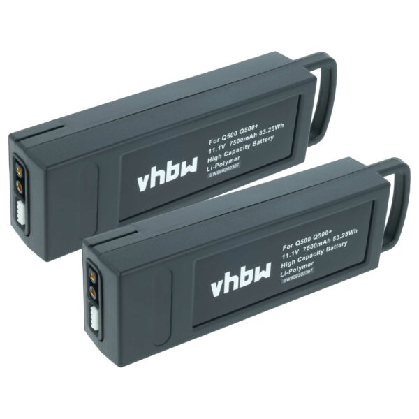 Bateria vhbw 7500 mAh 11.1 V Li-polymer para Yuneec Typhoon Q500 (Pack de 2)