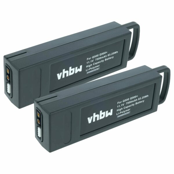 Bateria vhbw 7500 mAh 11.1 V Li-polymer para Yuneec Typhoon Q500 (Pack de 2)