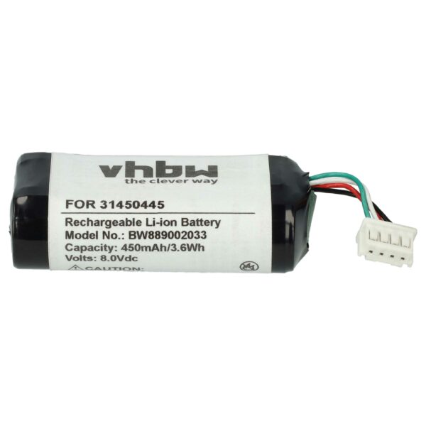 Bateria vhbw compatível com Volvo 31450445 - 450 mAh 8 V Li-Ion