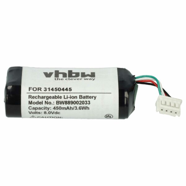 Bateria vhbw compatível com Volvo 31450445 - 450 mAh 8 V Li-Ion