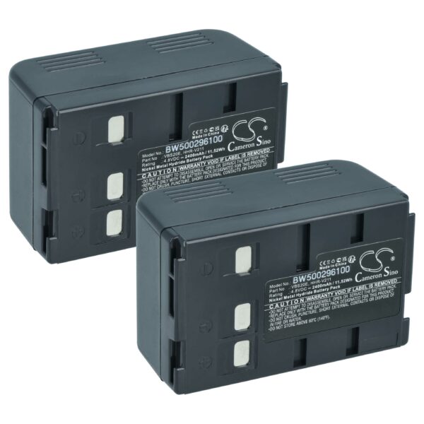 2x Bateria vhbw para Panasonic como VBS10E, 2400mAh, Ni-MH, 4,8V