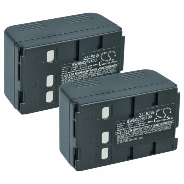 2x Bateria vhbw para Panasonic como VBS10E, 2400mAh, Ni-MH, 4,8V