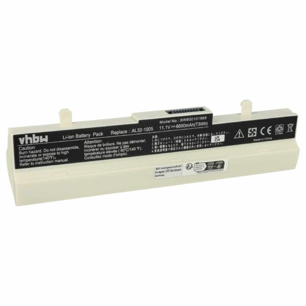 Bateria vhbw para portáteis Asus (70-OA1B1B2100, 0B20-00KA0AS) 6600 mAh 11.1 V