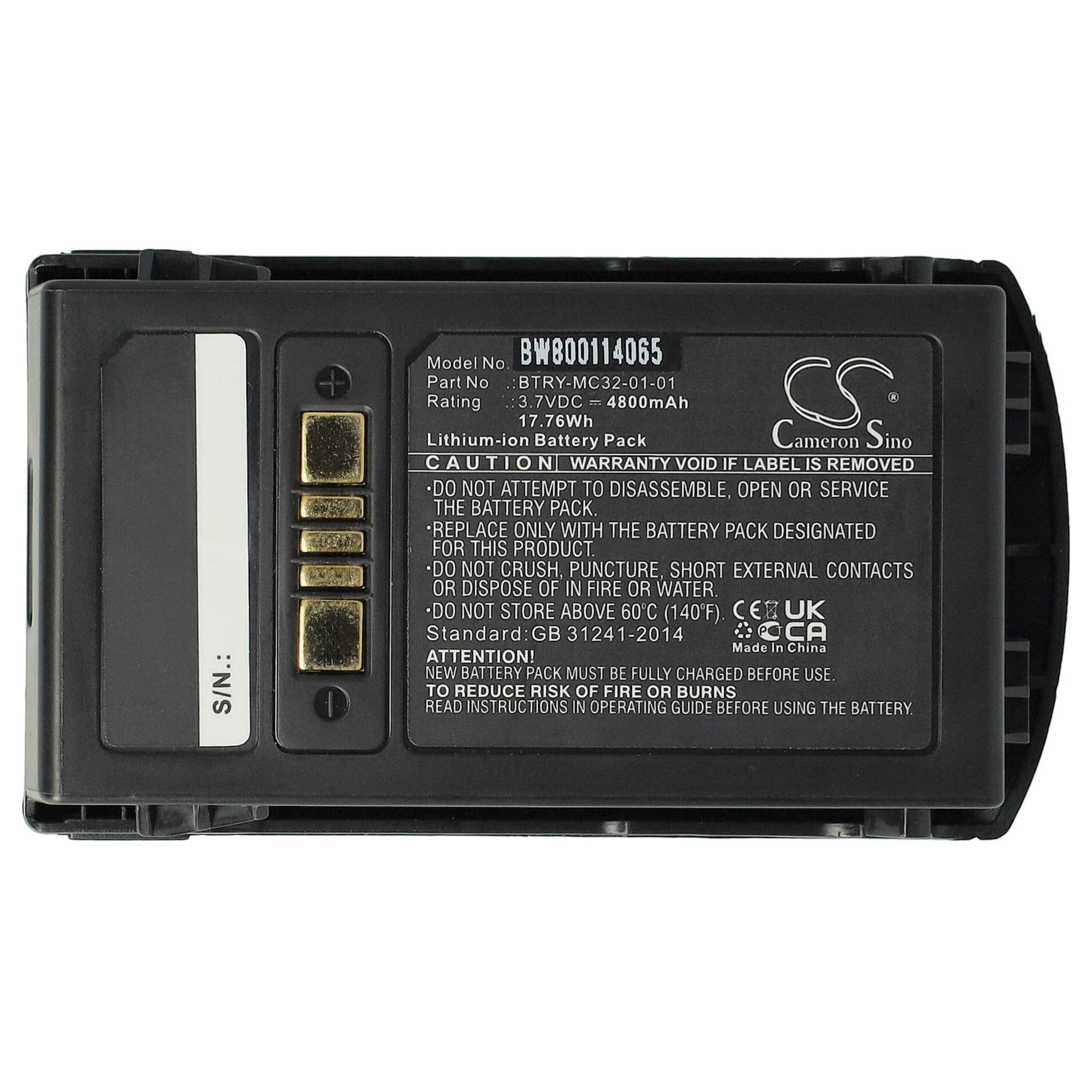 Bateria vhbw para Motorola Barcode Scanner POS - 5 unidades, 4800 mAh, 3.7 V - Image 3