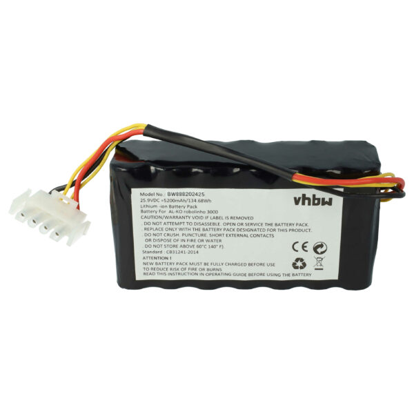 Bateria vhbw compatível com cortadores de relva AL-KO Efco Brill Solo - 5200 mAh 25.9 V Li-Ion