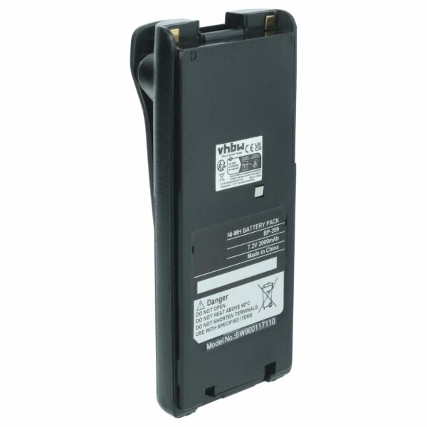 Bateria vhbw para Rádios Icom BP-210N, BP-210, BP-209N, BP-209, BP-222N, BP-222 - 2000 mAh 7.2V NiMH