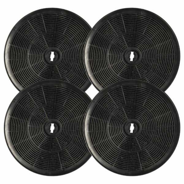 Pack de 4 Filtros de Carvão Ativado Compatíveis com Exautores Gorenje AH031, 163644, 153255 - 23 cm