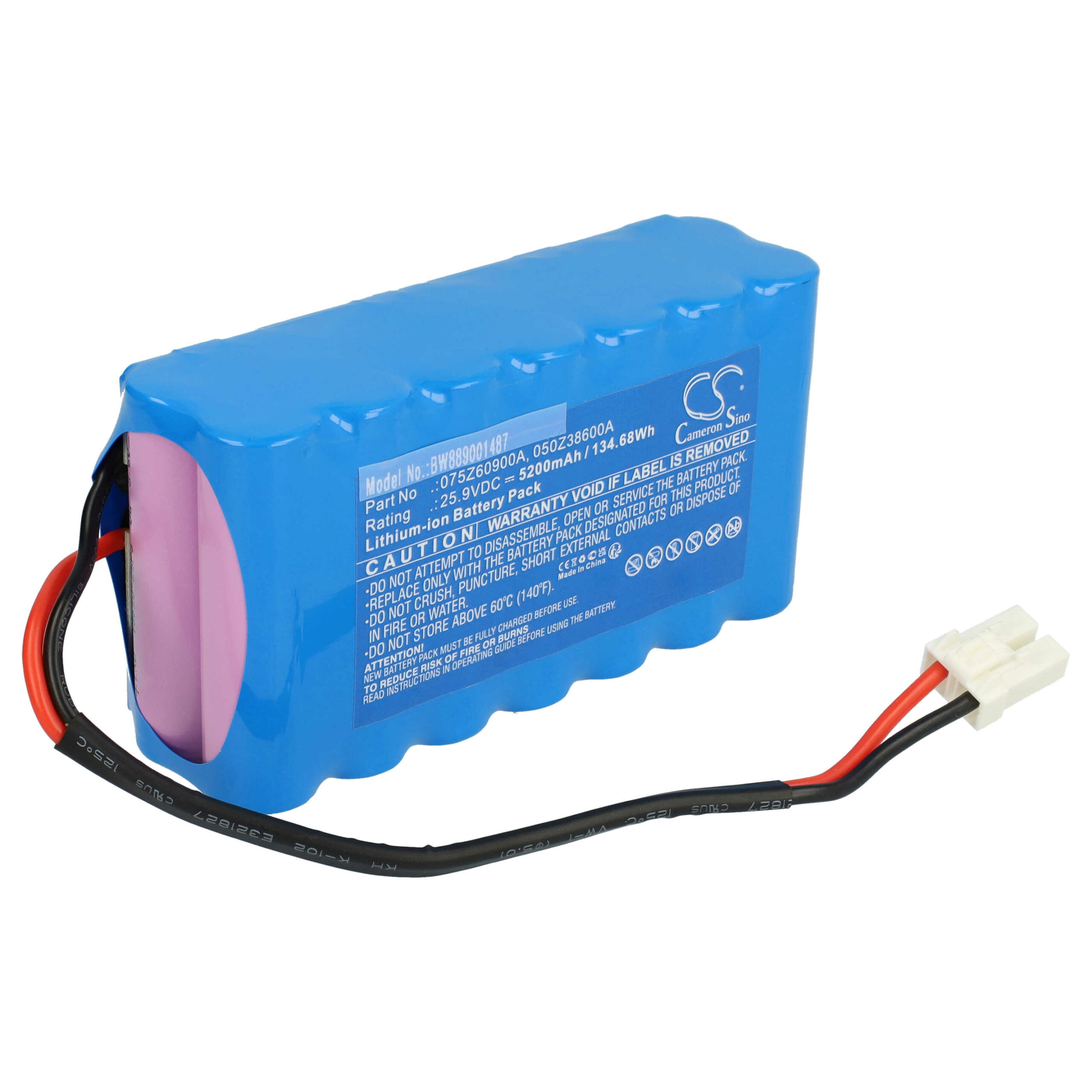 Bateria vhbw 5200 mAh 25.9 V Li-Ion para Cortadores Ambrogio - Substitui 050Z38600A, 050Z36600A, 075Z60900A - Image 3