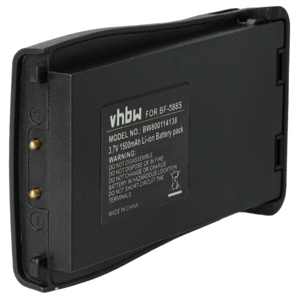 Bateria para Rádio Baofeng BL-1 - 1500 mAh 3.7 V Li-Ion vhbw