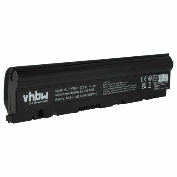 Bateria para Notebook Asus A31-1025, A32-1025 - 5200 mAh 10.8 V Li-Ion