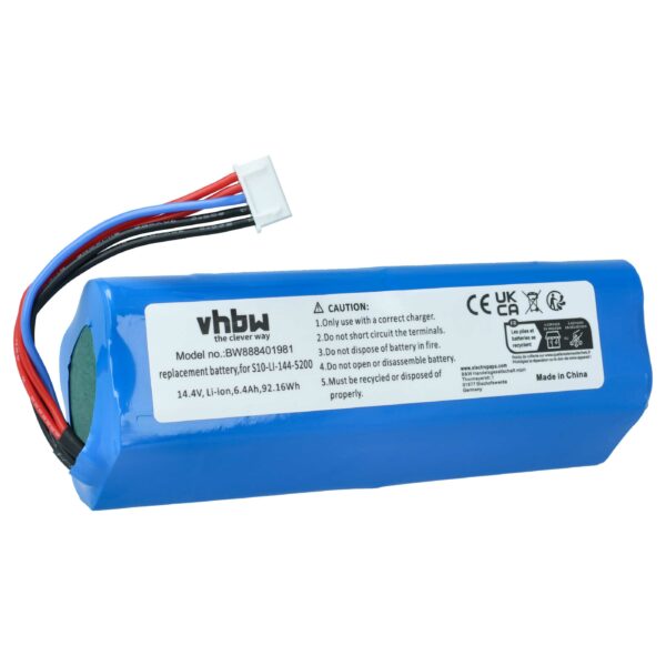 Bateria vhbw para Ecovacs 6400mAh 14.4V Li-Ion - Substitui 201-1913-4200/4201