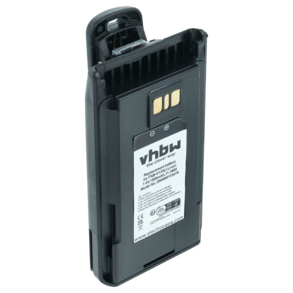 Bateria vhbw para Rádios Motorola Yaesu Vertex AAJ67X001 - 1500 mAh 7.4 V Li-Ion