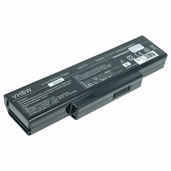 Bateria para Portátil Asus vhbw - Compatível com A33-F3, A32-Z96, A32-Z94, A32-F3 - 4400 mAh 11.1 V Li-Ion