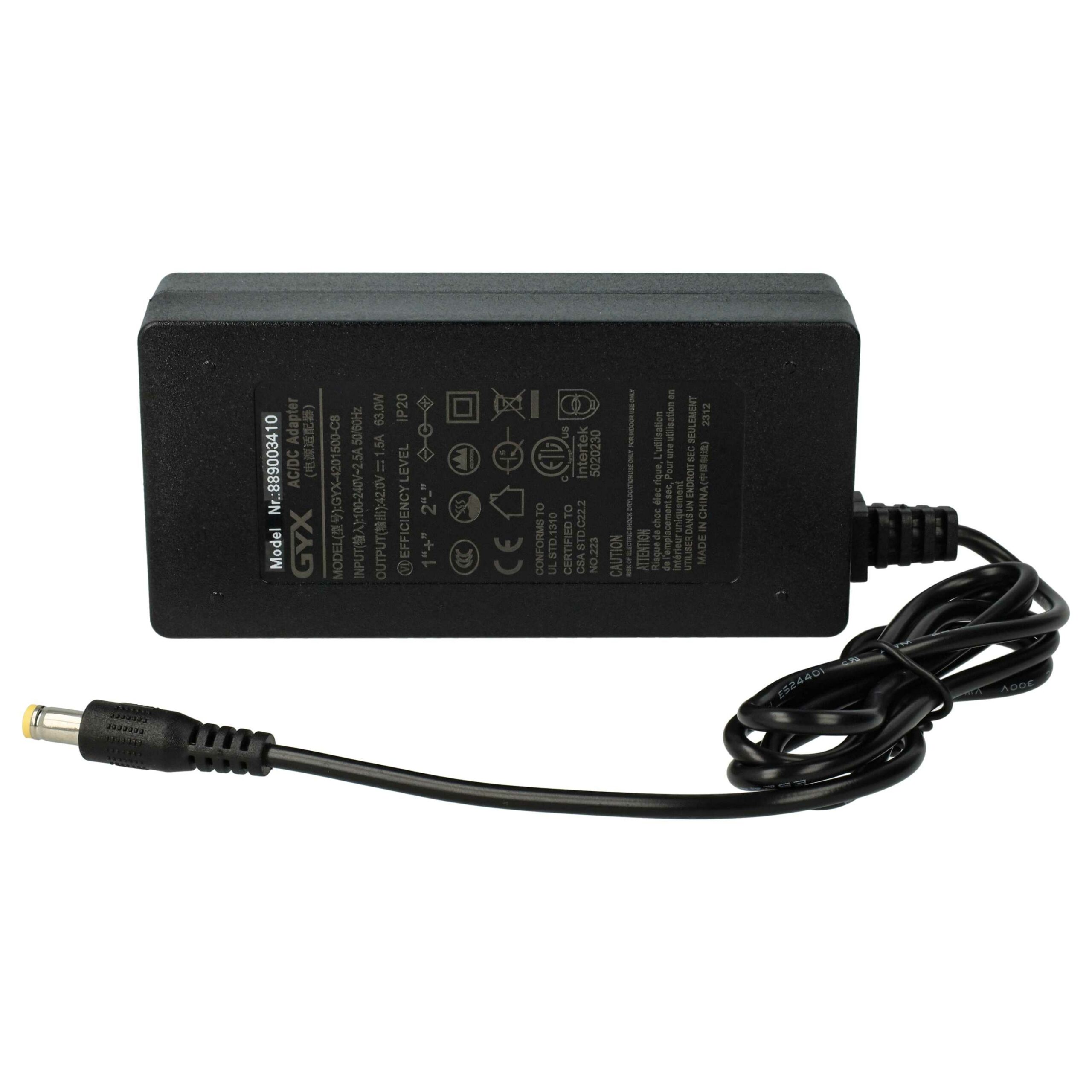 Carregador vhbw para Bateria de E-Bike Fischer Saxonette Basic CF080L1018E.001 - 1.5 A - Image 3