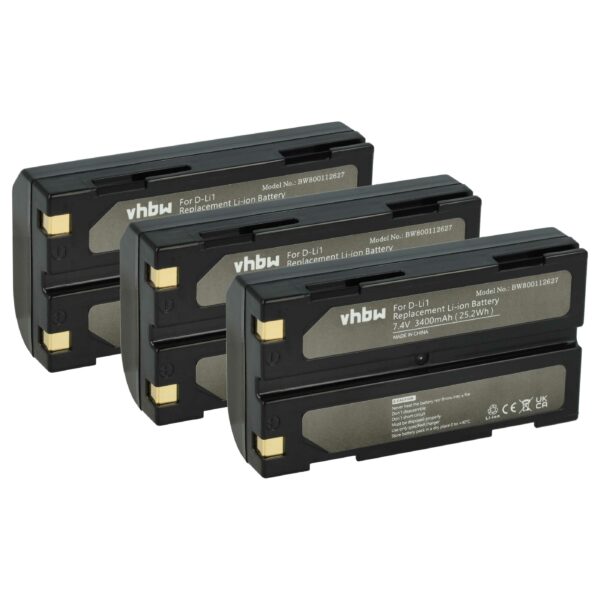 Bateria vhbw 3400mAh 7.4V Li-Ion compatível com CHC 1906110059 (Pack 3x)