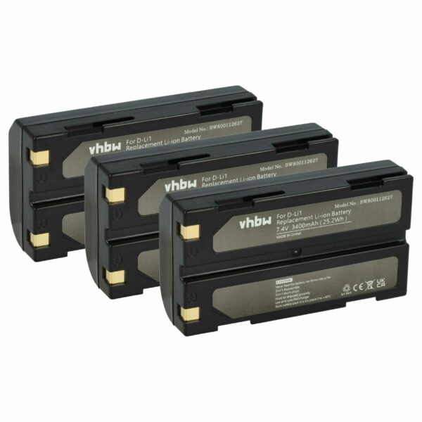 Bateria vhbw 3400mAh 7.4V Li-Ion compatível com CHC 1906110059 (Pack 3x)