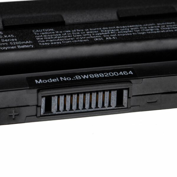 Bateria vhbw para Asus A33-K55, A32-K55, A41-K55 - 5200 mAh 10.8 V Li-polímero, preta