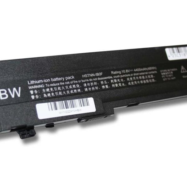 Bateria vhbw para HP Notebook 4400 mAh 10.8 V Li-Ion - Substitui HP 535808-001, 532496-541, 532492-111, 513130-321