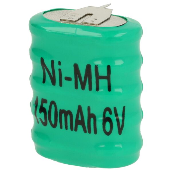 Bateria Botão vhbw 5/V150H 3 Pinos para Modelismo e Lâmpadas Solares - 150 mAh 6 V NiMH
